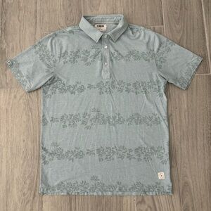 Linksoul Men’s Medium Tempus Fugit Polyester Blend Floral Golf Polo